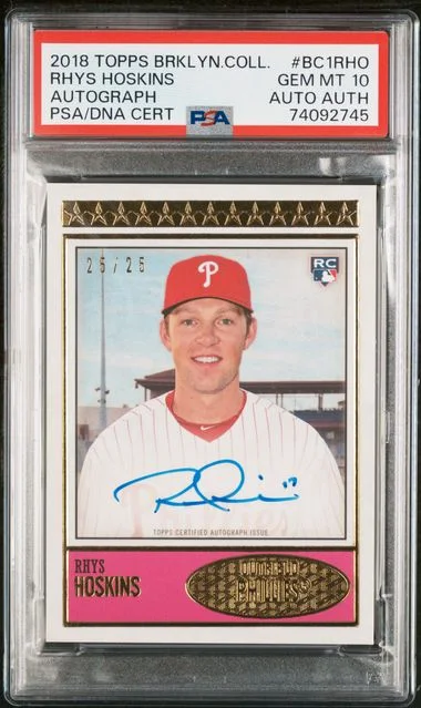 2018 Topps Rhys Hoskins Brooklyn Collection Autographs #BC1-RHO card image
