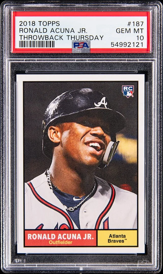 2018 Topps Ronald Acuna Jr. Throwback Thursday #187 card image