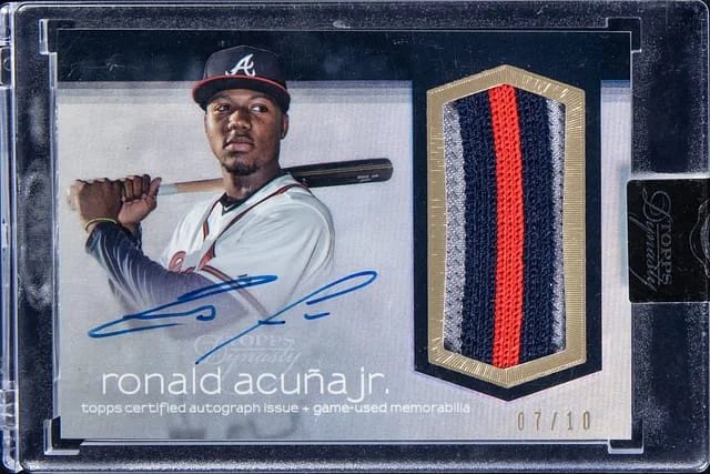 2018 Topps Ronald Acuna Jr. Dyansty Autograph Patch #AP-RAC2 card image