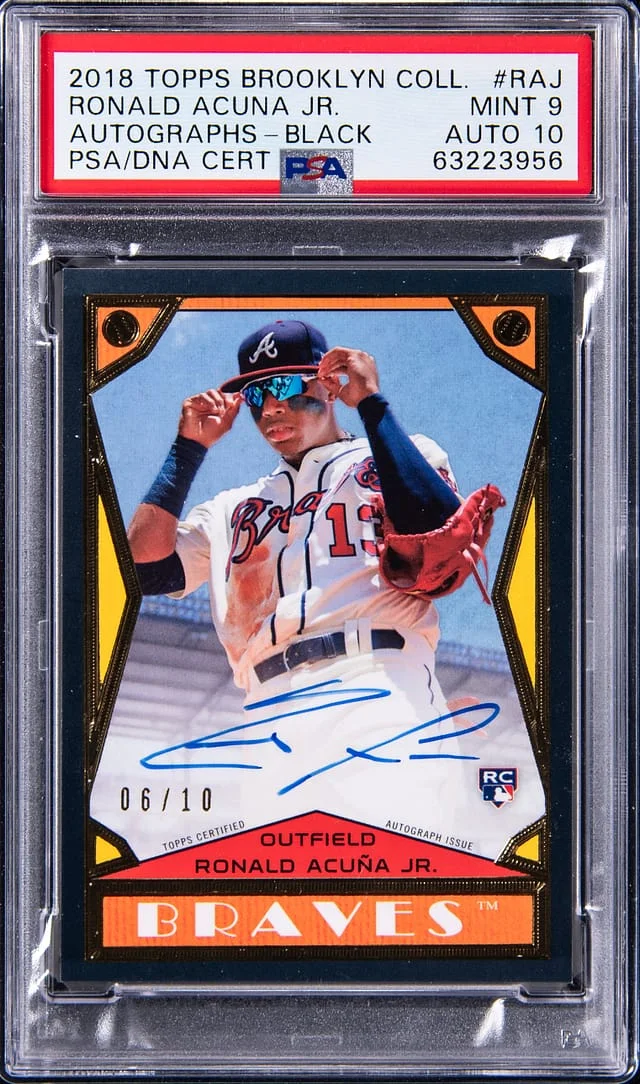 2018 Topps Ronald Acuna Jr. Brooklyn Collection Autographs Black #BC2-RAJ card image