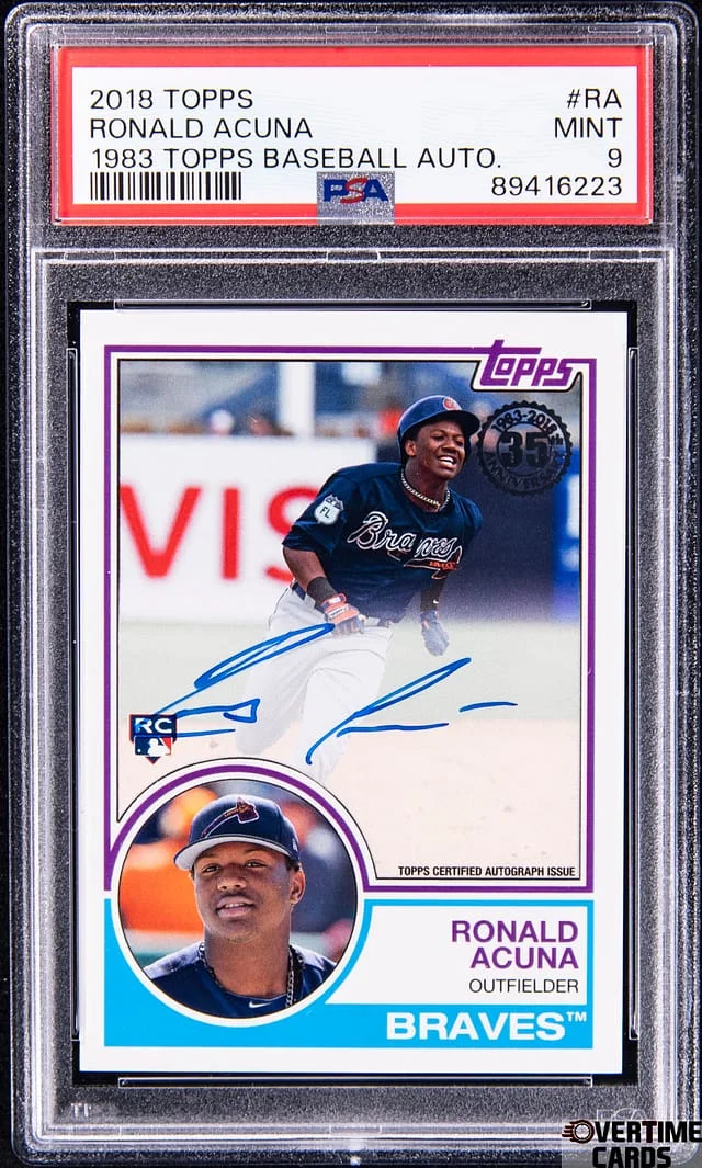 2018 Topps Ronald Acuna Jr. 1983 Topps Baseball Autograph #RA card image