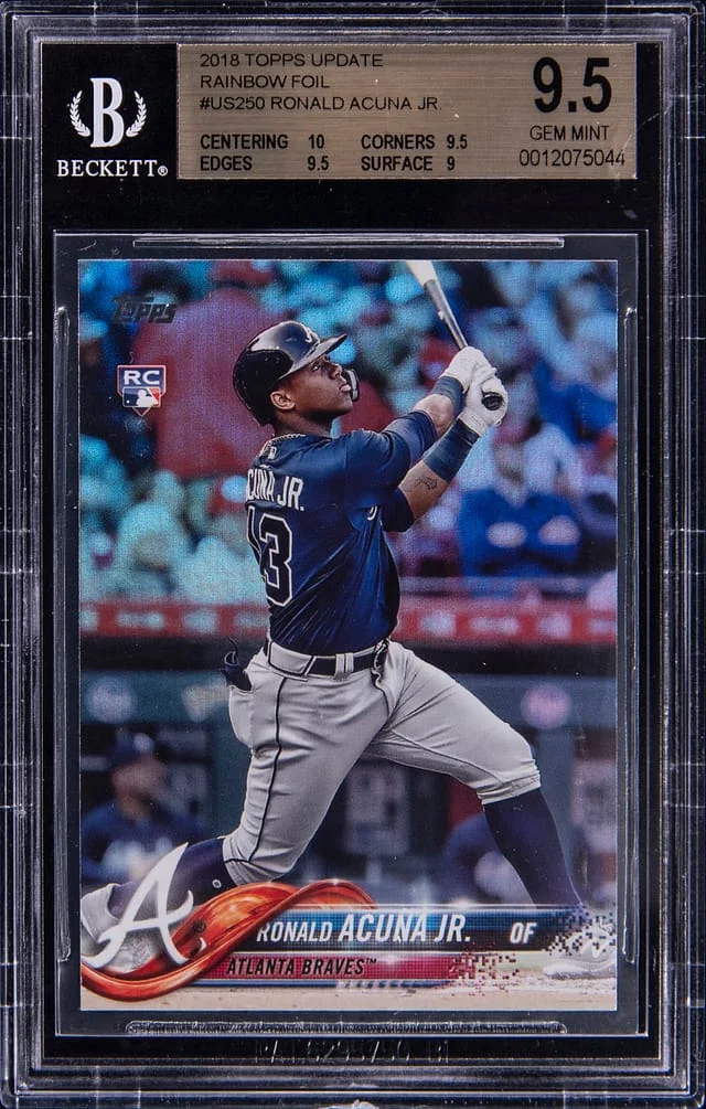 2018 Topps Ronald Acuna Jr. Rainbow Foil #US250 card image
