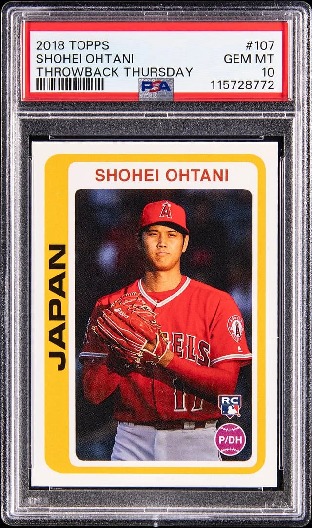 2018 Topps Shohei Ohtani Throwback Thursday #107 card image