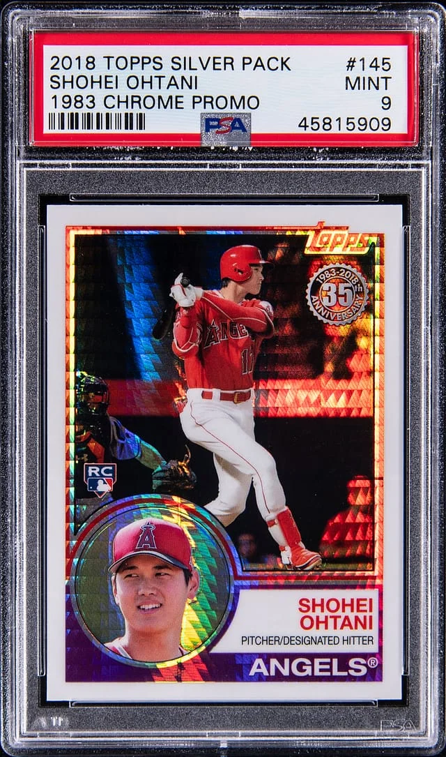 2018 Topps Shohei Ohtani silver Pack 1983 Chrome Promo #145 card image