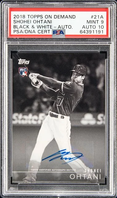 2018 Topps Shohei Ohtani On Demand Black & White Autographs #21-A card image