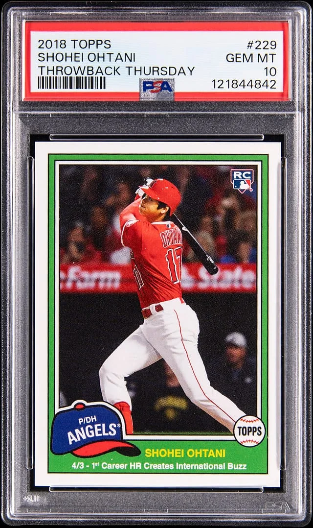 2018 Topps Shohei Ohtani Throwback Thursday #229 card image