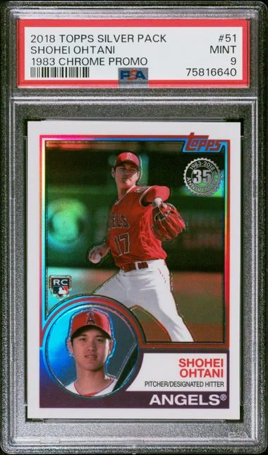 2018 Topps Shohei Ohtani 83 Silver Pack Chrome #51 card image