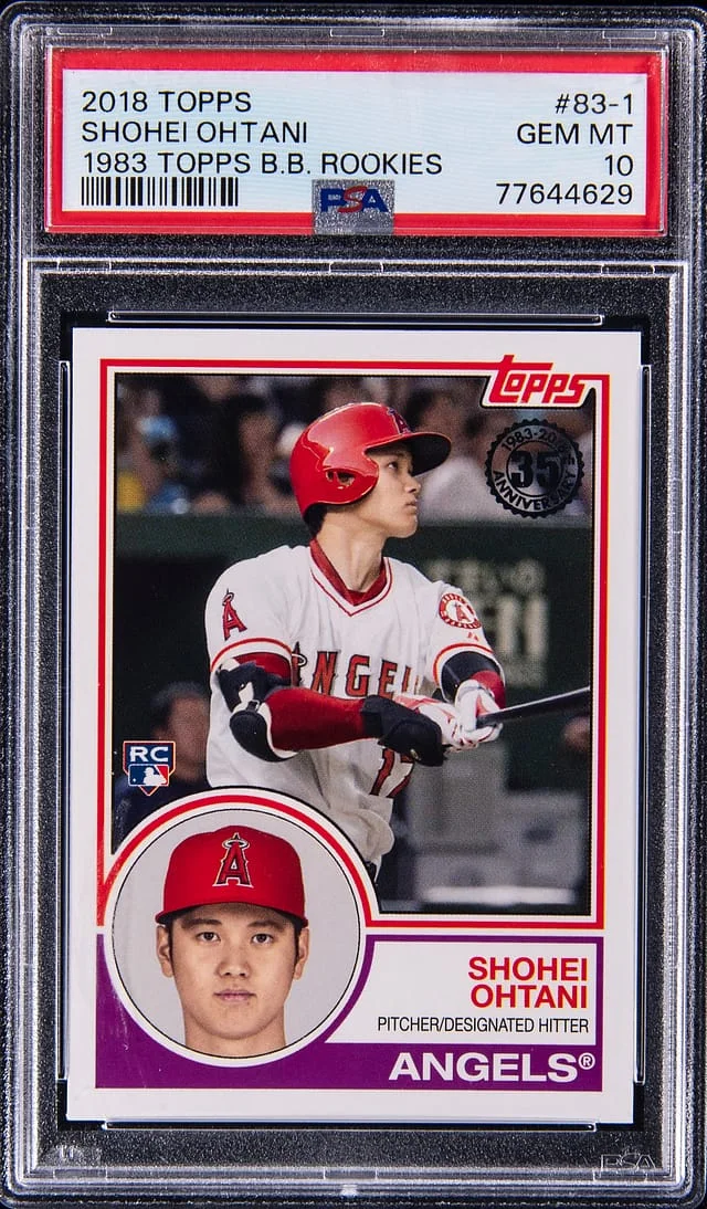 2018 Topps Shohei Ohtani 1983 Topps Baseball Rookies #83-1 card image