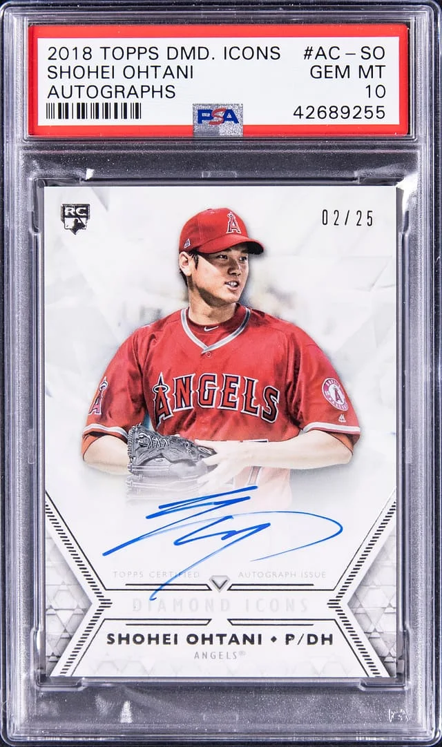 2018 Topps Shohei Ohtani Diamond Icons Autographs #A-SO card image