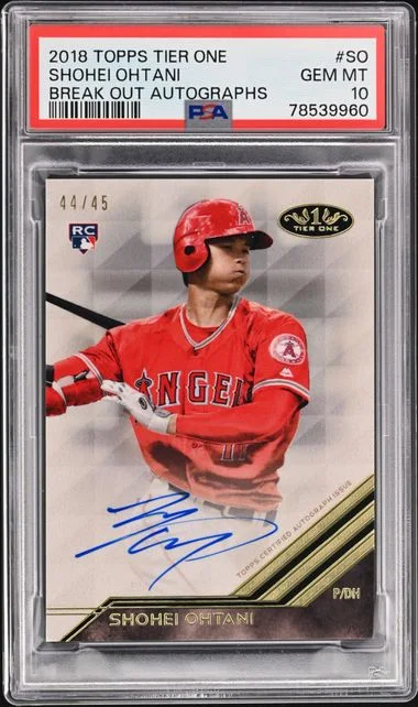 2018 Topps Shohei Ohtani Tier One Break Out Autographs #BA-SO card image