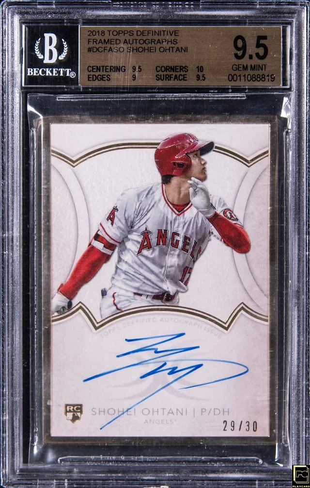 2018 Topps Shohei Ohtani Definitive Framed Autographs #DCFASO card image
