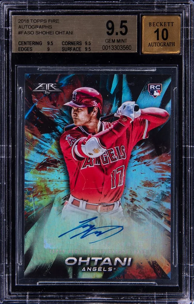 2018 Topps Shohei Ohtani Fire Autographs #FA-SO card image