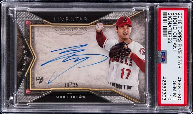 2018 Topps Shohei Ohtani Five Star Signatures #FSS-SO card image