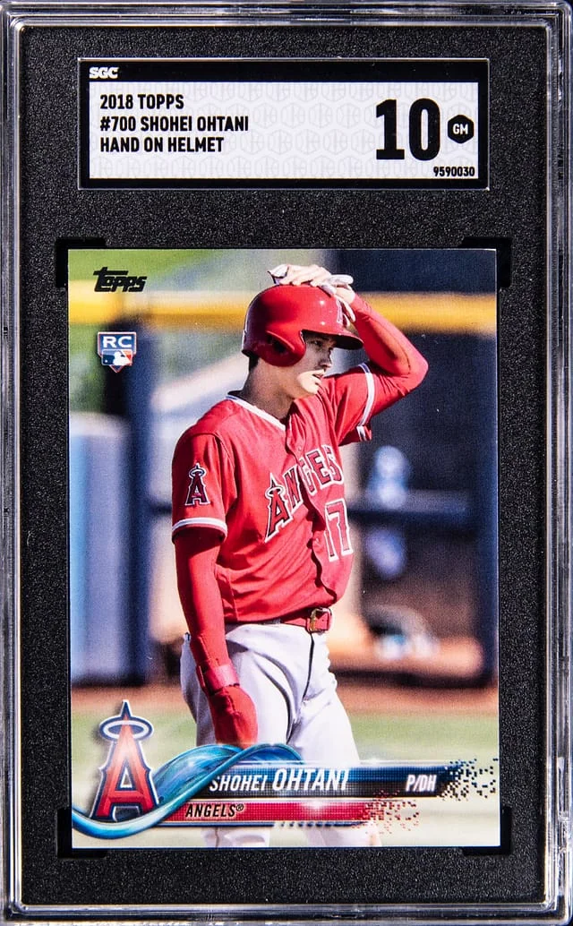 2018 Topps Shohei Ohtani, Hand On Helmet SP #700 card image