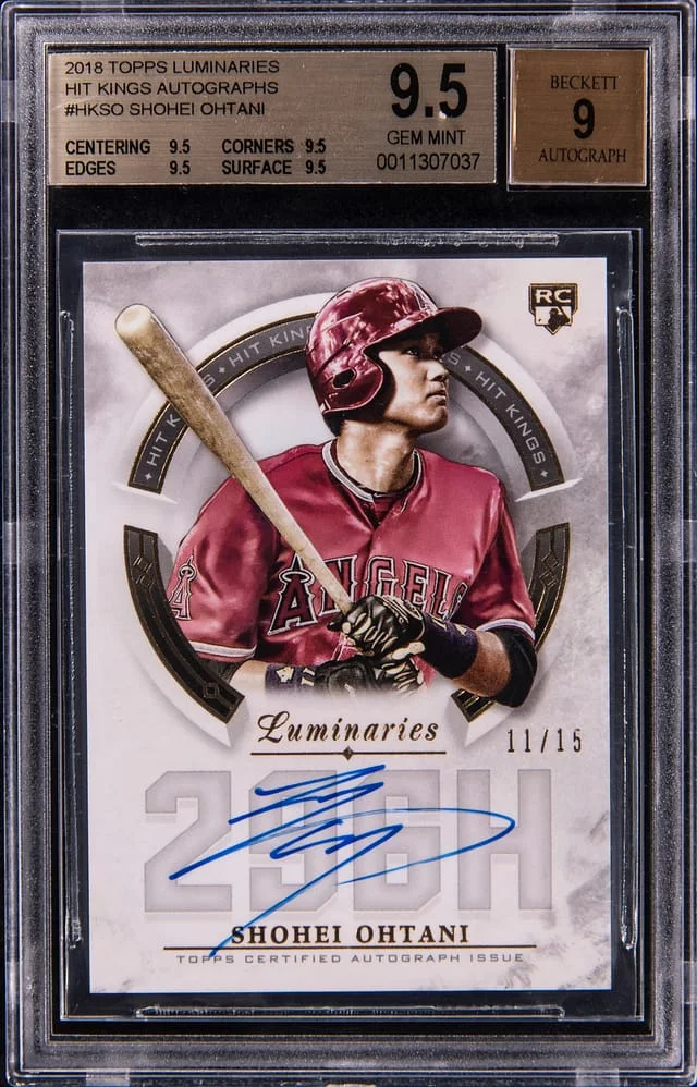 2018 Topps Shohei Ohtani Luminaries Hit Kings Autographs #HK-SO card image