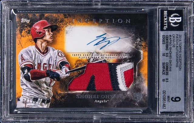 2018 Topps Shohei Ohtani Inception Patch Autographs Orange #IAP-SO card image