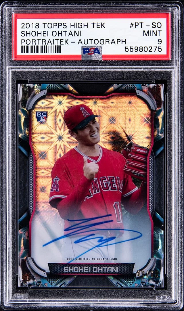 2018 Topps Shohei Ohtani High Tek Portraitek Autographs #PT-SO card image