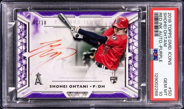 2018 Topps Shohei Ohtani Diamond Icons Red Ink Autographs Red #RIA-SO card image
