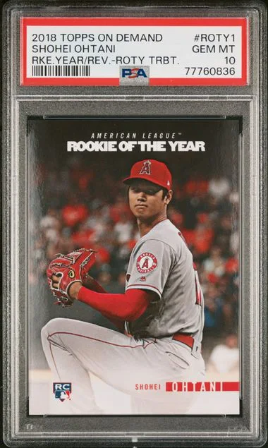 2018 Topps Shohei Ohtani On Demand Year In Review Of The Year Tribute #Roty1 card image