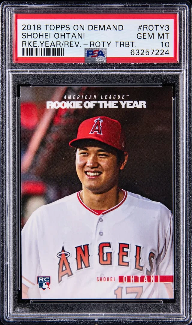 2018 Topps Shohei Ohtani On Demand of the Year Tribute #ROTY3 card image