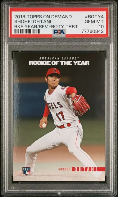 2018 Topps Shohei Ohtani On Demand Year In Review Of The Year Tribute #Roty4 card image