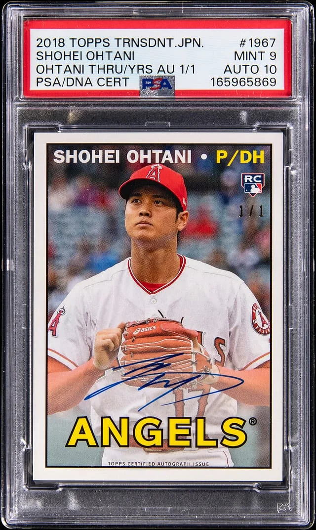2018 Topps Shohei Ohtani Transcendent Japan Ohtani Through The Years Autographs #SO-1967 card image
