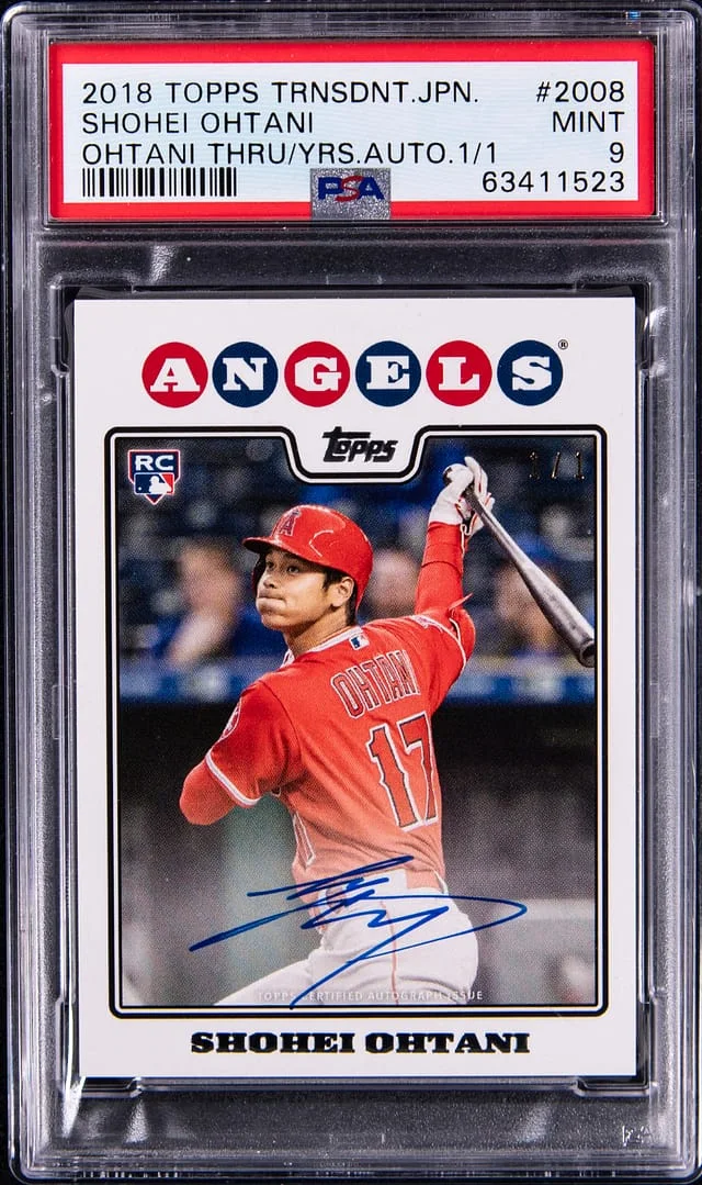 2018 Topps Shohei Ohtani Transcendent Japan Ohtani Through the Years Autograph #SO-2008 card image