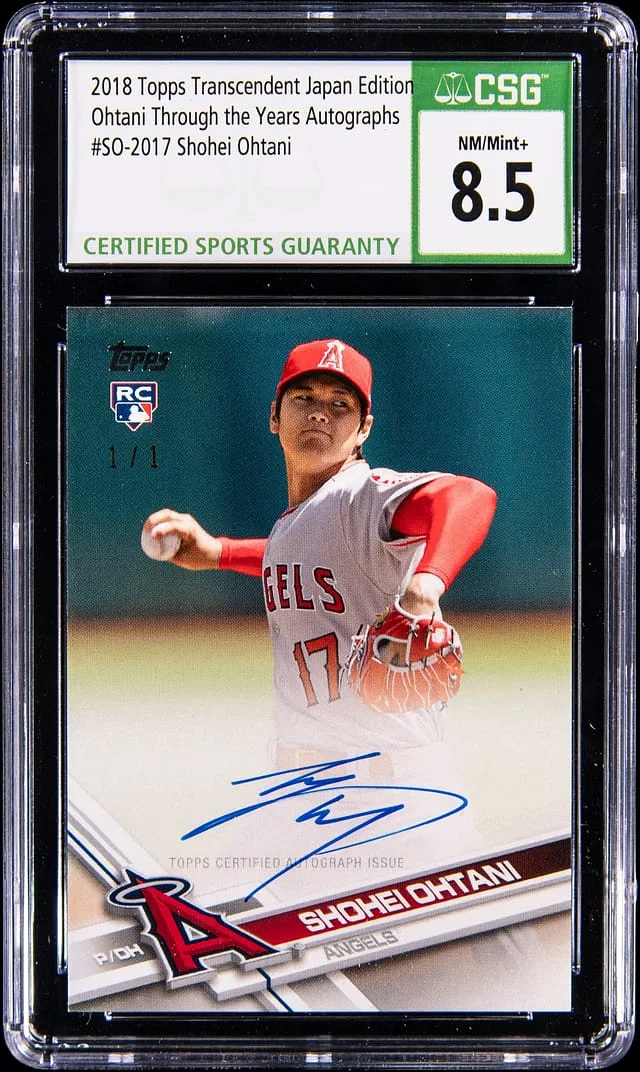 2018 Topps Shohei Ohtani Transcendent Japan Edition Ohtani Through the Years Autographs #SO-2017 card image