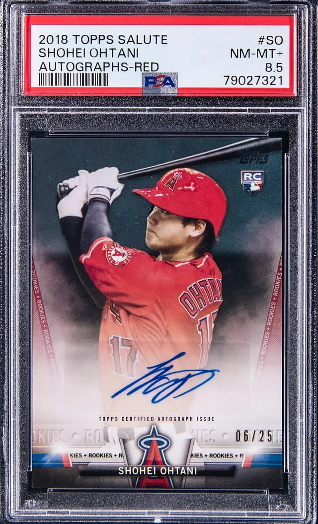 2018 Topps Shohei Ohtani Salute Autographs Red #SO card image