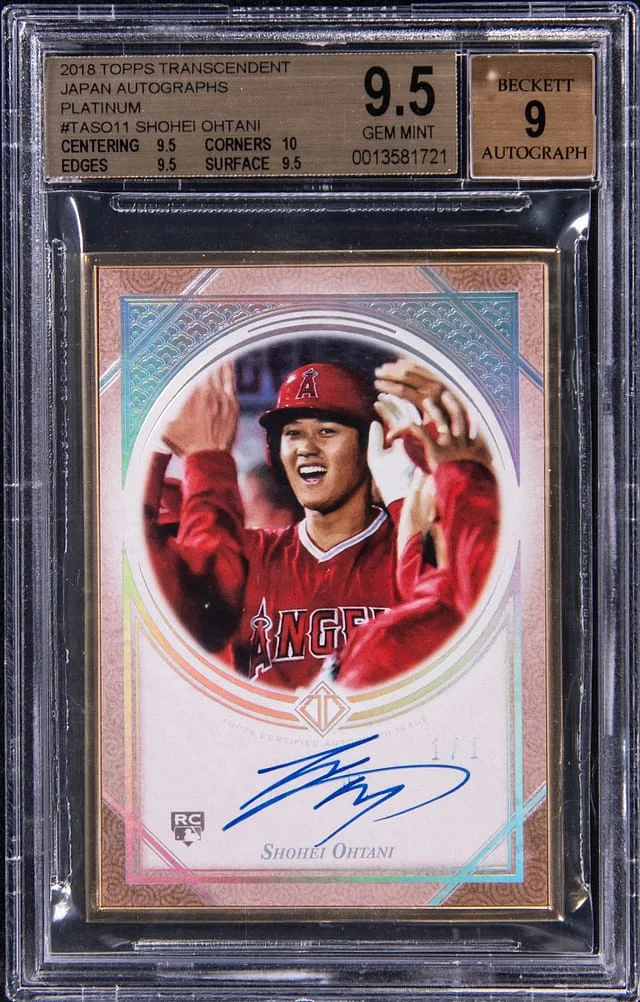 2018 Topps Shohei Ohtani Transcendent Japan Autographs Platinum #TA-SO11 card image