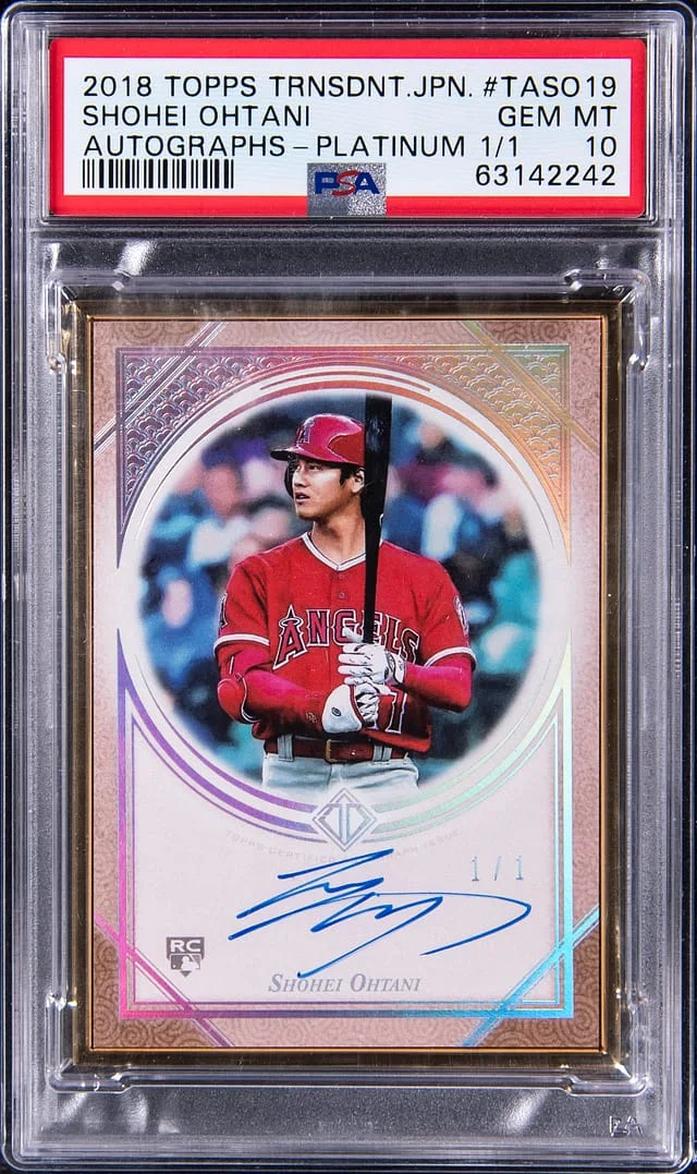 2018 Topps Shohei Ohtani Transcendent Japan Edition Autographs Platinum #TA-SO19 card image