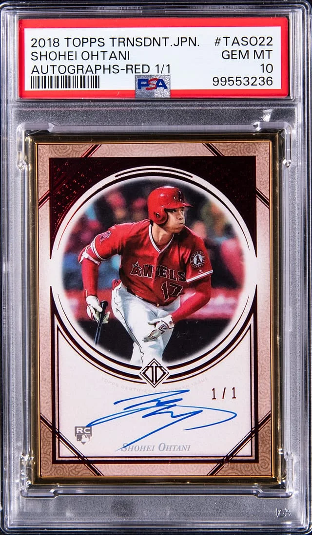 2018 Topps Shohei Ohtani Transcendent Japan Autographs Red #TA-SO22 card image
