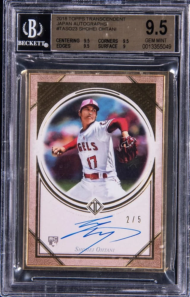 2018 Topps Shohei Ohtani Transcendent Japan Autographs #TA-SO23 card image