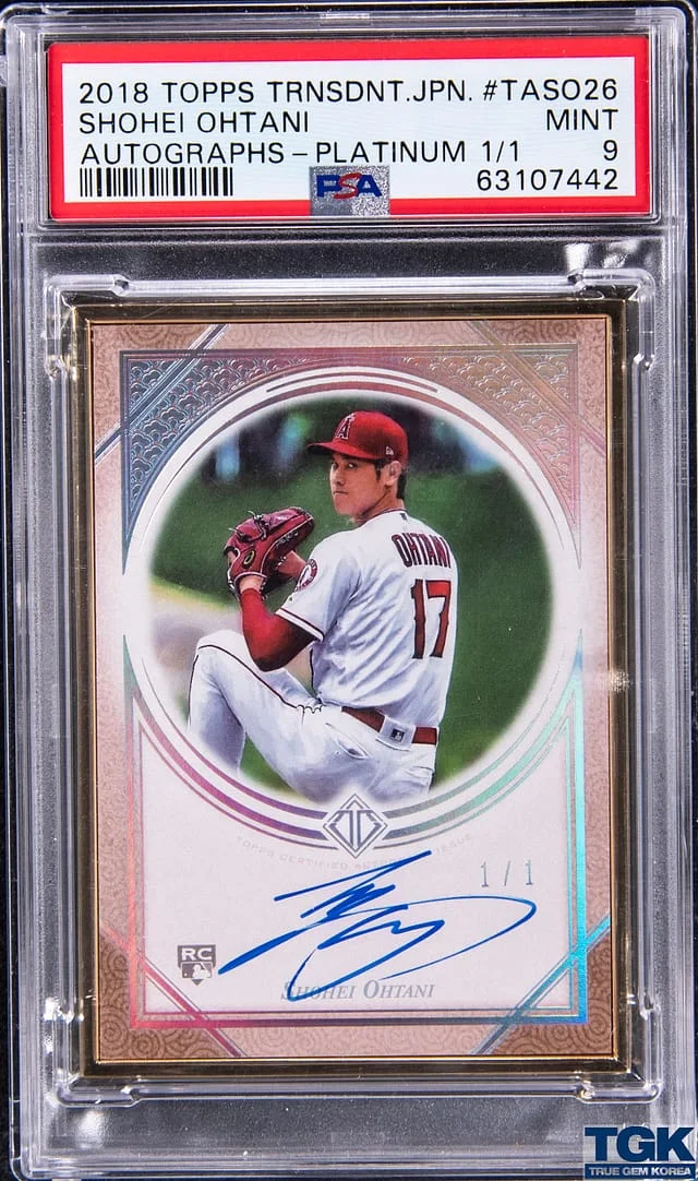 2018 Topps Shohei Ohtani Transcendent Japan Autographs Platinum #TA-SO26 card image