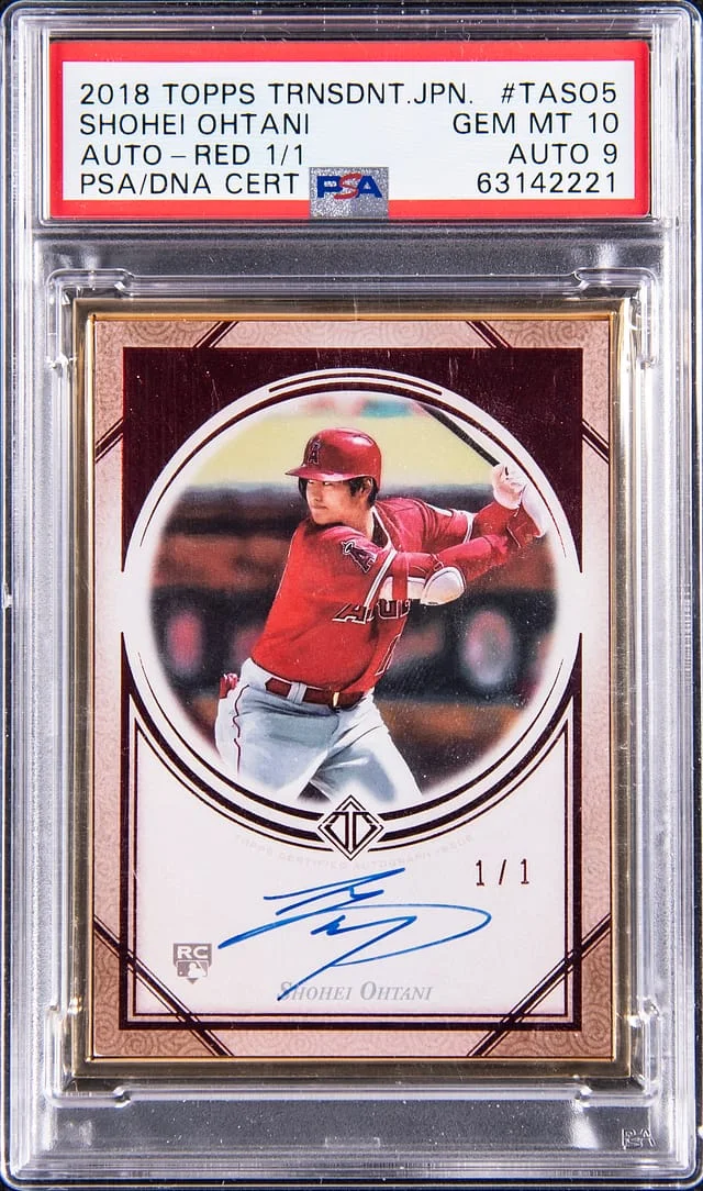 2018 Topps Shohei Ohtani Transcendent Collection Japan Autographs Red #TA-SO5 card image