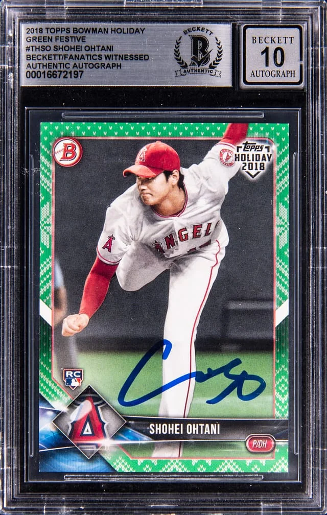 2018 Topps Shohei Ohtani Holiday Bowman White Snow #TH-SO card image
