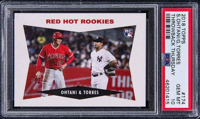 2018 Topps Shohei Ohtani/Gleyber Torres Throwback Thrusday #174 card image