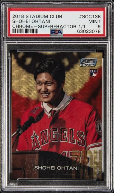 2018 Topps Stadium Club Chrome Shohei Ohtani SuperFractor #SCC-138 card image