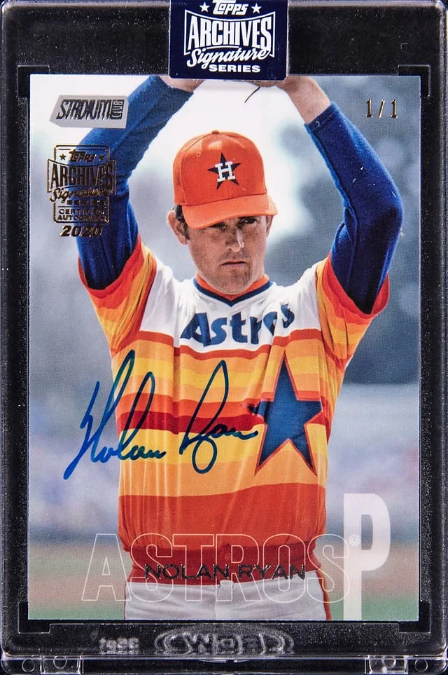2018 Topps Stadium Club Nolan Ryan 20 Topps Archives Signature Series Retired Player Edition #133 card image