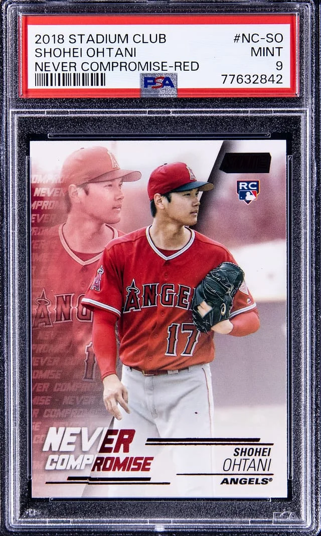 2018 Topps Stadium Club Shohei Ohtani Never Compromise Red #NC-SO card image