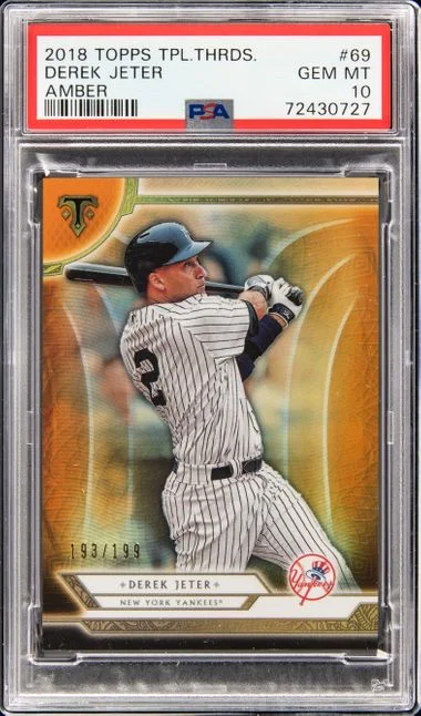 2018 Topps Triple Threads Derek Jeter Amber #69 card image
