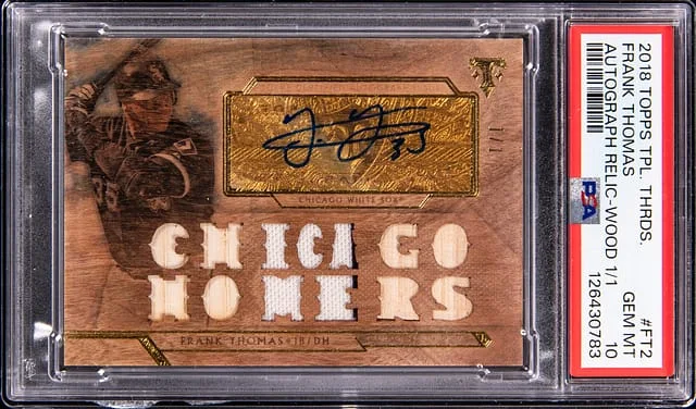 2018 Topps Triple Threads Frank Thomas Autograph Relic Wood #TTAR-FT2 card image