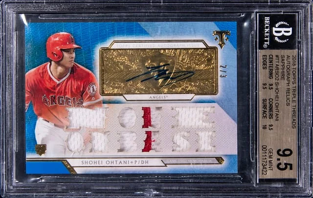 2018 Topps Triple Threads Shohei Ohtani Autograph Relic #TTAR-SO2 card image
