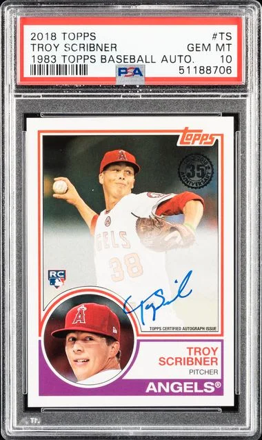 2018 Topps Troy Scribner 1983 Topps Baseball Autographs #TS card image