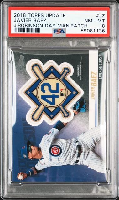 2018 Topps Update Javier Baez Jackie Robinson Day Manufactured Patch #JZ card image