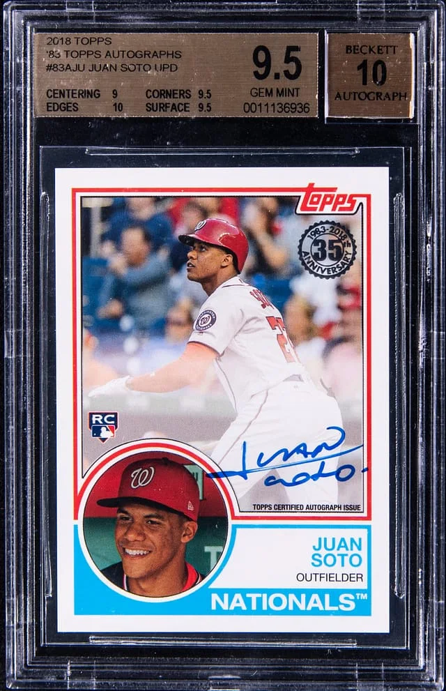 2018 Topps Update Juan Soto 83 Topps Autograph #83A-JU card image