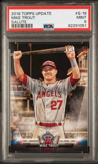2018 Topps Update Mike Trout Salute #S-19 card image