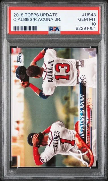 2018 Topps Update Ozzie Albies/Ronald Acuna Jr. #US43 card image