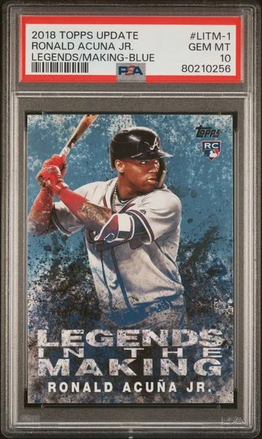 2018 Topps Update Ronald Acuna Jr. Legends In The Making Blue #Litm-1 card image