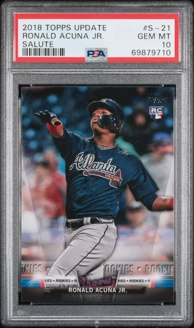 2018 Topps Update Ronald Acuna Jr. Salute #S-21 card image